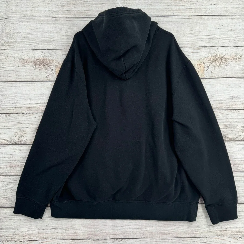 Polo Ralph Lauren Hoodie Mens XXL Black Red Pony Logo Fleece Pullover